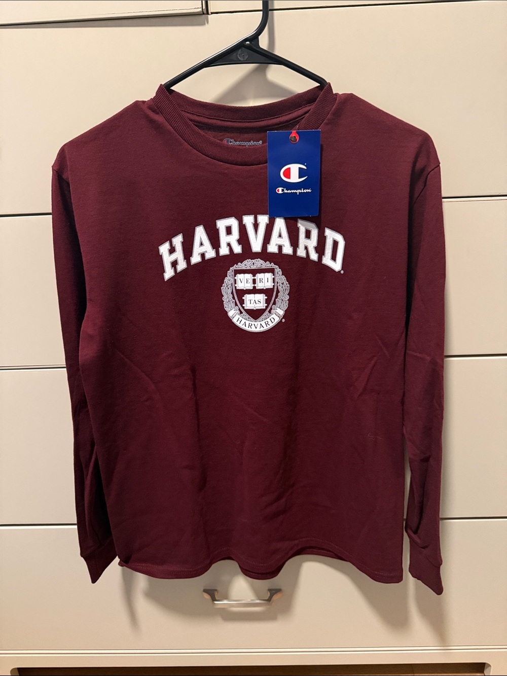 Harvard Longsleeve T-Shirt Champion Yourh Large 10-12